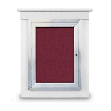 United Visual Products Sliding Glass Enclosed Letterboard, 72"x3 UV9007ACS-BLACK-BURGUNVL